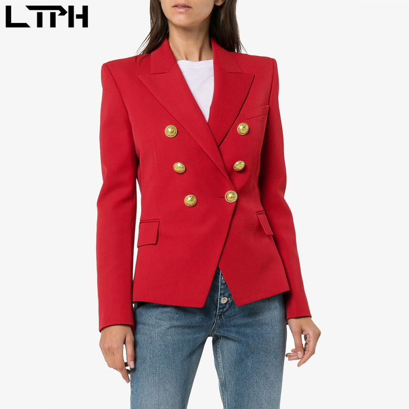 Spring Autumn Hot sale fashion new women blazers and jackets Casual Full sleeve Plaid Single Button slim plus size coat 201201