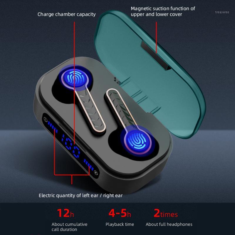 T19 TWS Bluetooth V5.0 Headphones HiFi Stereo Headset Sport Wireless Earphones CVC8.0 Noise Cancelling LED Display Music Earbuds1, White
T19 TWS Bluetooth V5.0 Headphones HiFi Stereo Headset Sport Wireless Earphones CVC8.0 Noise Cancelling LED Display Music Earbuds1, White