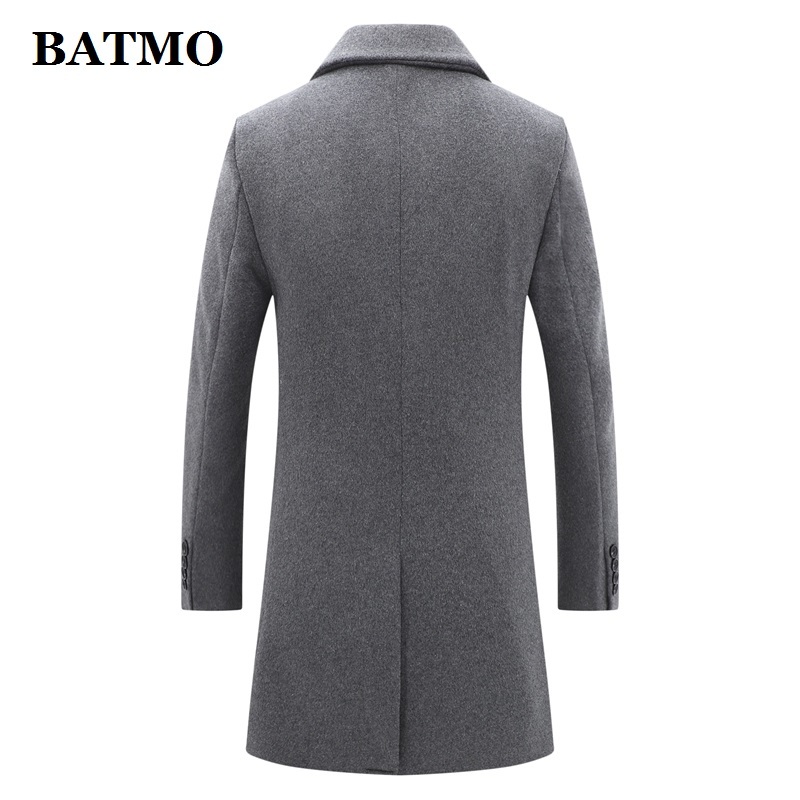 BATMO arrival winter high quality wool trench coat menmen's wool casual jacketsplus-size M-XXXL 1888 201222
