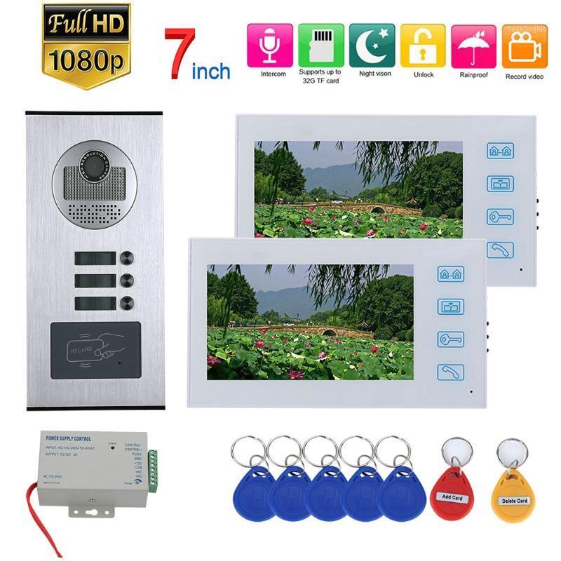 7 inch Record Video Intercom 2/3/4/6 Apartments Video Door Phone Intercom System with RFID HD1080P Doorbell Waterproof Camera1
7 inch Record Video Intercom 2/3/4/6 Apartments Video Door Phone Intercom System with RFID HD1080P Doorbell Waterproof Camera1