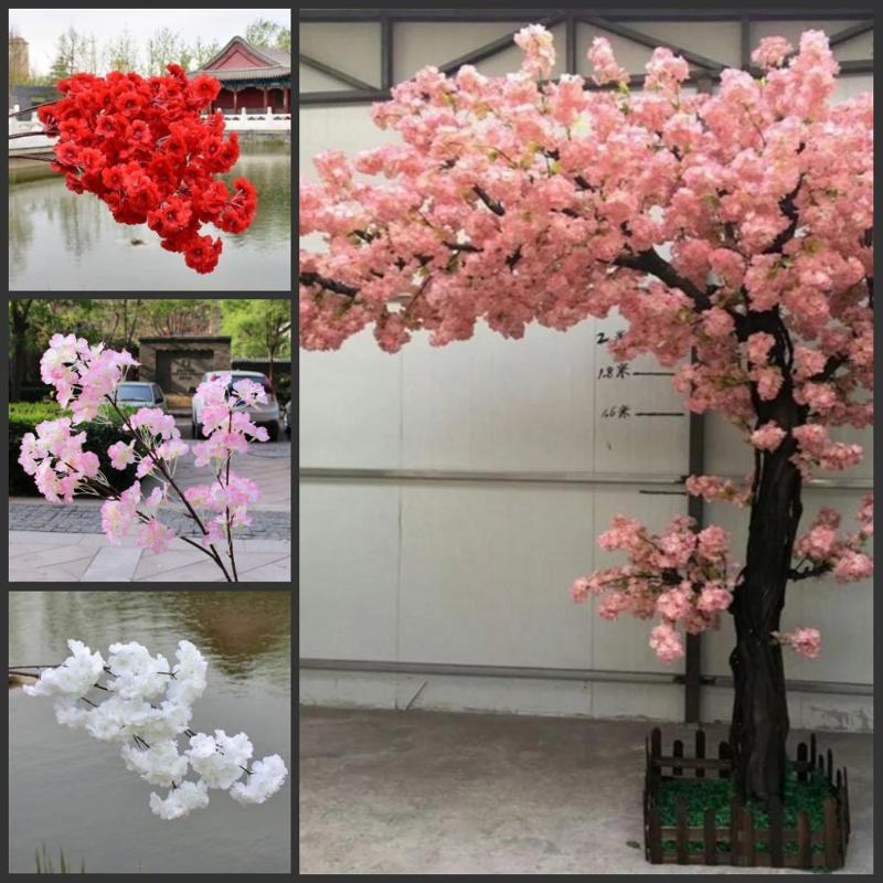 New Fake Cherry Blossom flower Branch Artificial Bouquet Silk Wedding Background Wall Decoration Flower supplies, Style 2
New Fake Cherry Blossom flower Branch Artificial Bouquet Silk Wedding Background Wall Decoration Flower supplies, Style 2