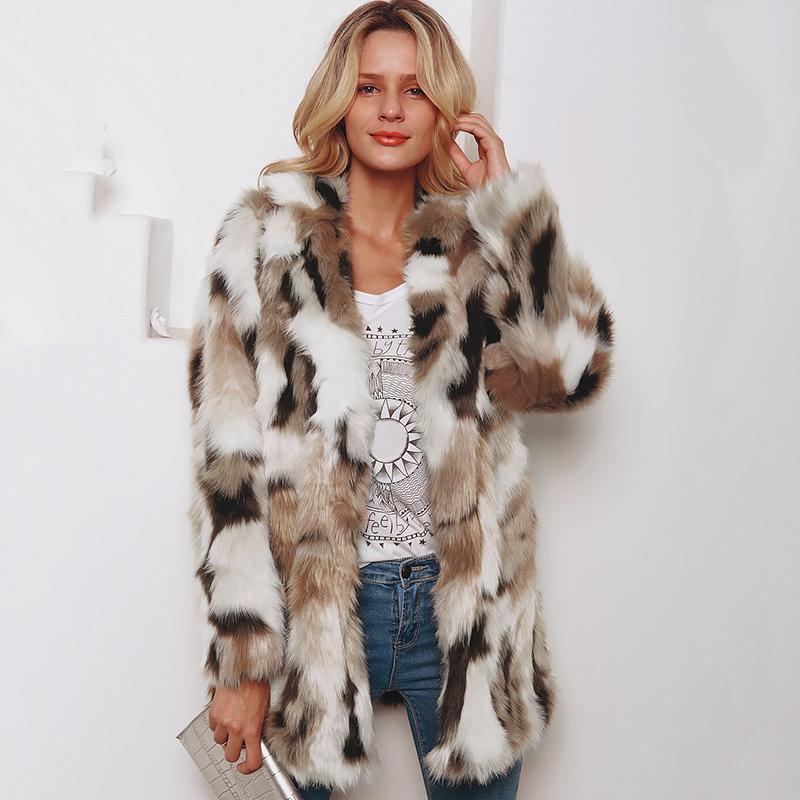 Autumn Winter New Women Mixed Color Faux Fur Coat Slim Thick Warm Fur Jacket Women Luxury Outerwear Overcoat Plus Size -3XL, As pic
Autumn Winter New Women Mixed Color Faux Fur Coat Slim Thick Warm Fur Jacket Women Luxury Outerwear Overcoat Plus Size -3XL, As pic