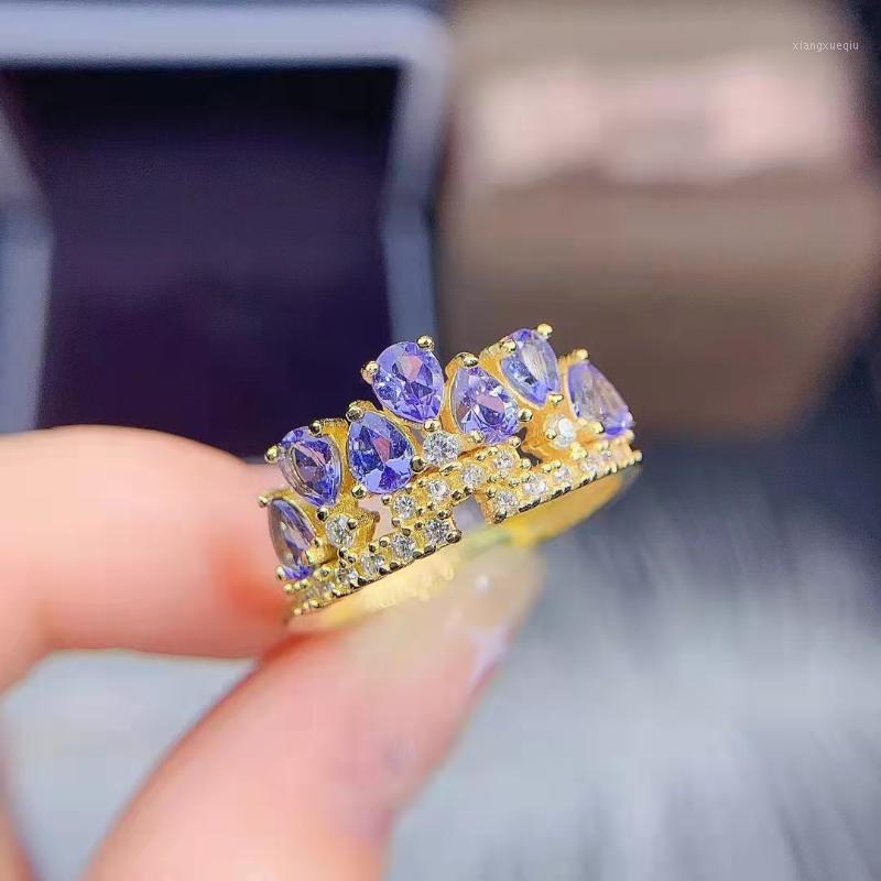 Cluster Rings Fashion 3*4 Natural Tanzanite S925 Sterling Silver Women's Ring Fine Charming Weddings Jewelry MeiBaPJFS, Golden;silver
Cluster Rings Fashion 3*4 Natural Tanzanite S925 Sterling Silver Women's Ring Fine Charming Weddings Jewelry MeiBaPJFS, Golden;silver