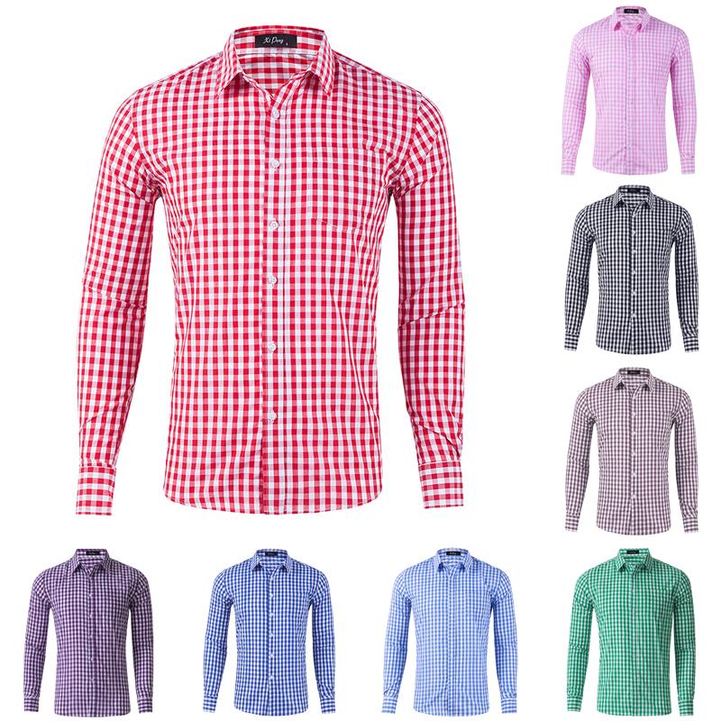 Men' Dress Shirts Long Sleeve Plaid Button Down Comfortable Cotton Chemise Homme Casual Checkered Blouse New Streetware US Size, Pink
Men' Dress Shirts Long Sleeve Plaid Button Down Comfortable Cotton Chemise Homme Casual Checkered Blouse New Streetware US Size, Pink