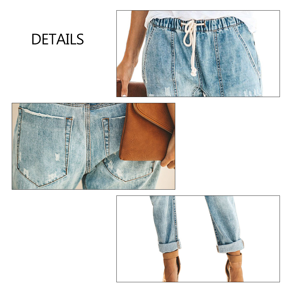 DAPHLIAC Vintage Ladies Boyfriend Jeans For Women Solid Blue High Waist Jeans Streetwear Korean Style Denim Pencil Pants 201105