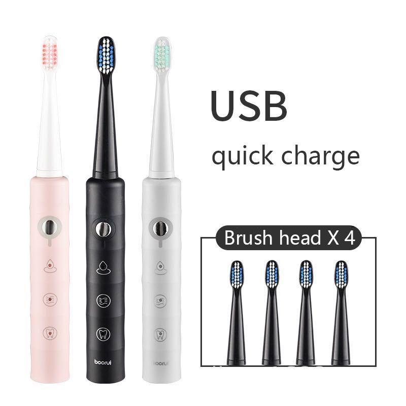 Eletric Toothbrush Rechargeable Sonic Automatic Tooth Brush Replacement Head Soft Bristle Deep Clean Best Gift
Eletric Toothbrush Rechargeable Sonic Automatic Tooth Brush Replacement Head Soft Bristle Deep Clean Best Gift