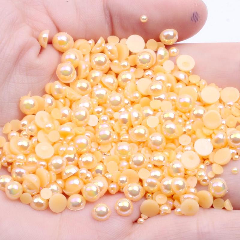Orange AB Resin Half Round Pearls 2-12mm And Mixed Sizes Non Hotfix Glue On Beads DIY Nail Art Craft Garment Supplies
Orange AB Resin Half Round Pearls 2-12mm And Mixed Sizes Non Hotfix Glue On Beads DIY Nail Art Craft Garment Supplies