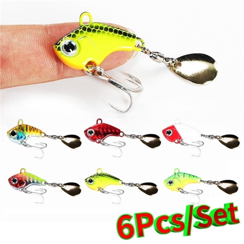 7g10g14g20g Vib Spoon Set Metal Fishing Lures Bait Bass Pike Trout Jig Spinnerbait Sequins Vibrating Whopper Plopper Pesca 220207