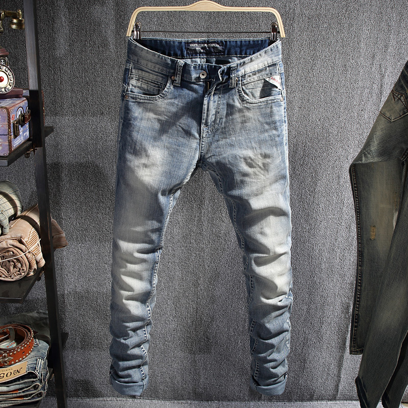 2021 New Newly Fashion Streetwear Light Blue Slim Fit High Quality Vintage Designer Men Denim Pants Hip Hop Jeans Homme Bmas
2021 New Newly Fashion Streetwear Light Blue Slim Fit High Quality Vintage Designer Men Denim Pants Hip Hop Jeans Homme Bmas