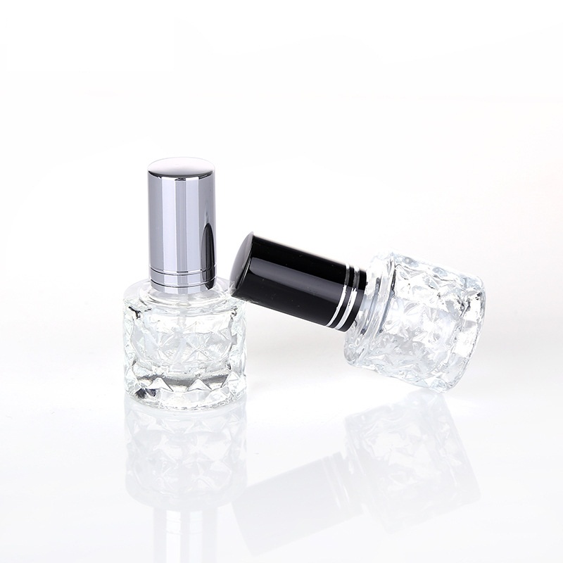 8ml Mini Crystal Glass Essential Oil Perfume Bottle nail polish empty bottles Spray Atomizer Portable Travel Cosmetic Container