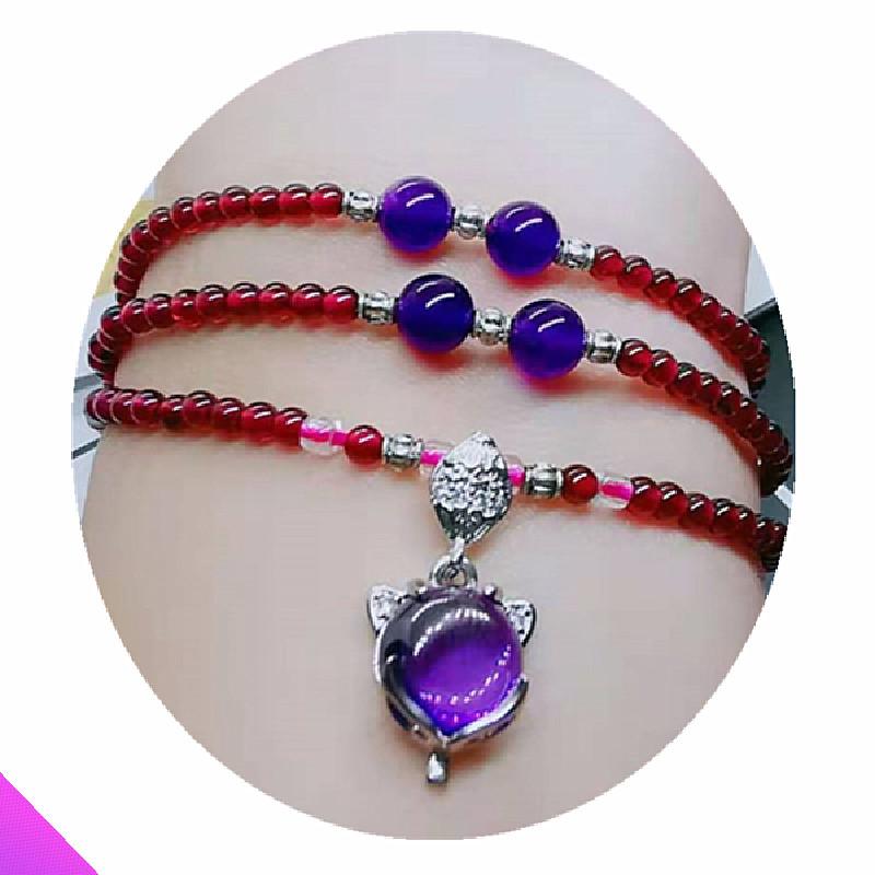 Garnet Bracelet 3mm stone Bracelet Necklace 3 Circle Design Dual Use Elastic Pulse Fashion Natural Stone Faith Amulet Gift New
Garnet Bracelet 3mm stone Bracelet Necklace 3 Circle Design Dual Use Elastic Pulse Fashion Natural Stone Faith Amulet Gift New