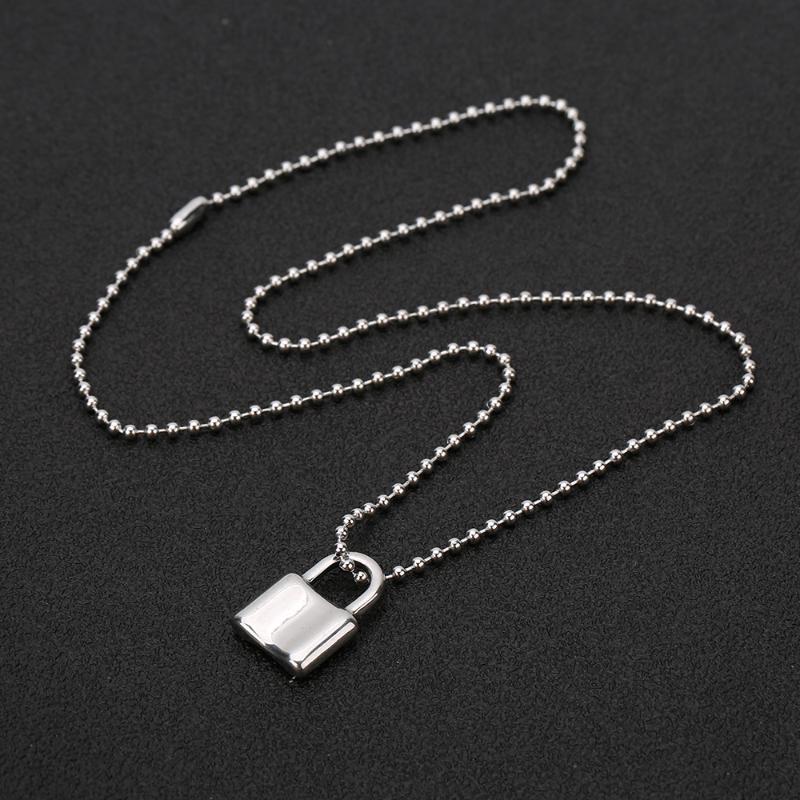 Punk 316L Stainless Steel Color Lock Pendant Necklaces 2.4mm Round Beaded Ball 40 45 50 55 60cm Length Chain Padlock Collar
Punk 316L Stainless Steel Color Lock Pendant Necklaces 2.4mm Round Beaded Ball 40 45 50 55 60cm Length Chain Padlock Collar