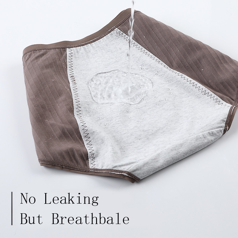 3 PiecesPack Plus Size Cotton Menstrual Pants Women Underwear Physiological Panties Leak Proof Waterproof Drop 2XL4XL 201112
