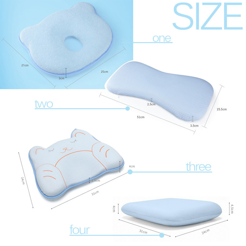 Memory Foam Baby Pillows Breathable Baby Shaping Pillows to Prevent Flat Head Ergonomic Newborns Pillow almofada infantil 0~ LJ201014