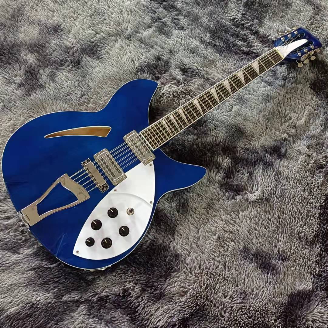 12 String Model 330 Electric Guitar Blue 24 Frets Semi Hollow Body 2 Toaster Ric Pickups
12 String Model 330 Electric Guitar Blue 24 Frets Semi Hollow Body 2 Toaster Ric Pickups