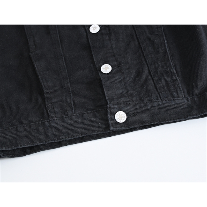New Men's Fashion Casual Black Hooded Sleeveless Vest Denim Vest Jacket Street Punk Style Denim Vest Multiple Size Options M-6XL 201120