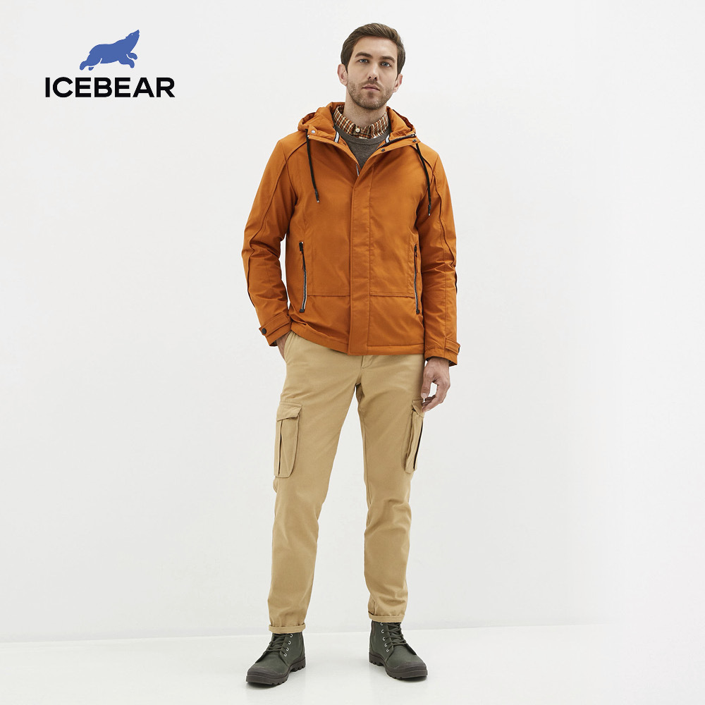 ICEbear New men's jacket jacket with a hood high-quality men's jacket MWC20802D 201214