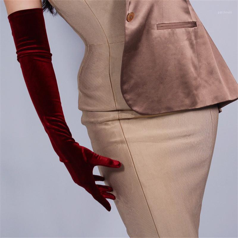 60cm Velour Gloves Extra Long Section Wine Red Over Elbow Female High Elastic Velvet Gold Velour Touchscreen Woman WSR031, Blue;gray
60cm Velour Gloves Extra Long Section Wine Red Over Elbow Female High Elastic Velvet Gold Velour Touchscreen Woman WSR031, Blue;gray