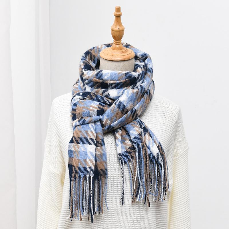 OUOI New imitation cashmere scarf long fringed warm scarf shawl dual-use women Plaid Fashion
OUOI New imitation cashmere scarf long fringed warm scarf shawl dual-use women Plaid Fashion