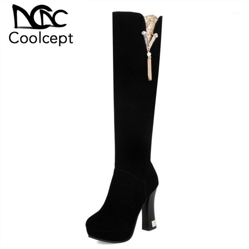 CoolCept Size 32-43 Women High Heel Boots Tassels Winter Fur Warm Women'S Shoes Knee Boots High Platform Fashion Ladies Footwear1, Black
CoolCept Size 32-43 Women High Heel Boots Tassels Winter Fur Warm Women'S Shoes Knee Boots High Platform Fashion Ladies Footwear1, Black