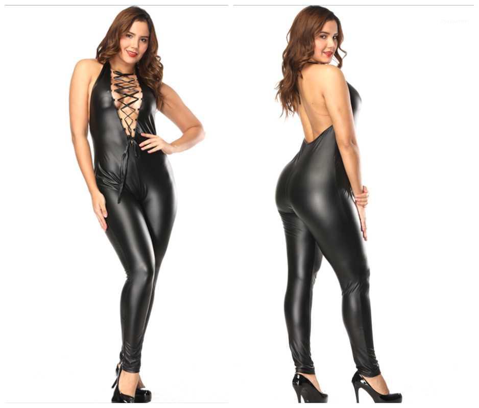 Women's Jumpsuits & Rompers Large Size Sexy Mapatent Leather Performance Clothing One-piece Corset Nightclub Stage, Black
Women's Jumpsuits & Rompers Large Size Sexy Mapatent Leather Performance Clothing One-piece Corset Nightclub Stage, Black