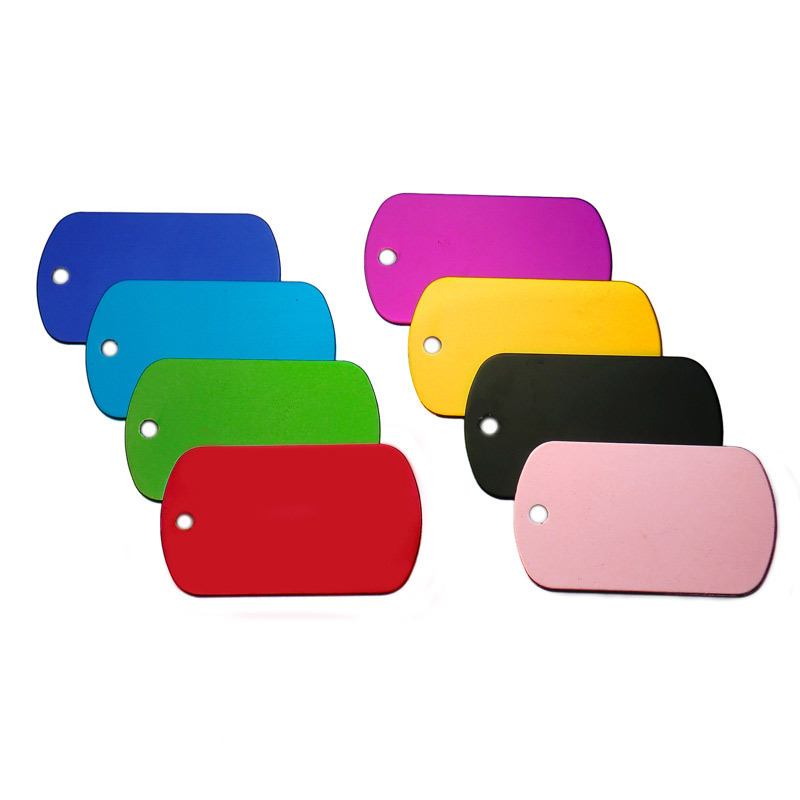 100Pcs Dog Tag Military Pet Id Tags Aluminum Name Pendant Blank Dog Tags Personalized Customized Dog Tag 201126