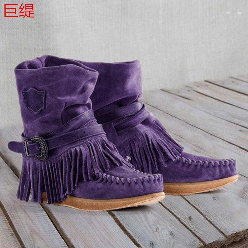 Fringed Flat-bottomed Large Size Buckle Women's Boots Pure Color Hand-sewn Bag Ethnic Style Cotton Boot Fashion Winter Lady Shoe1, Black
Fringed Flat-bottomed Large Size Buckle Women's Boots Pure Color Hand-sewn Bag Ethnic Style Cotton Boot Fashion Winter Lady Shoe1, Black