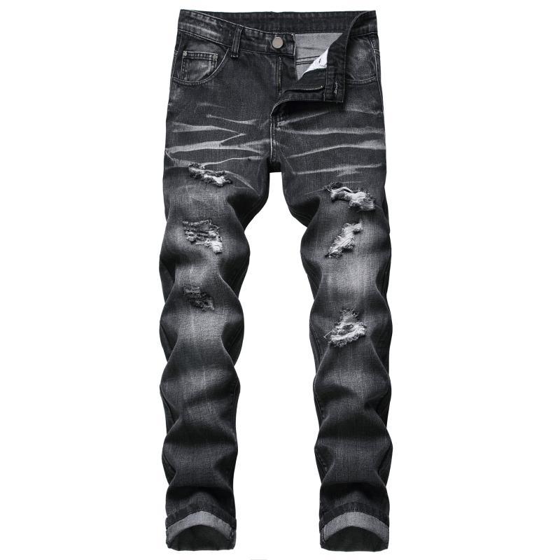 New men jeans denim black ripped hole hot sale long high quality brand male denim trousers pants long dropship
New men jeans denim black ripped hole hot sale long high quality brand male denim trousers pants long dropship