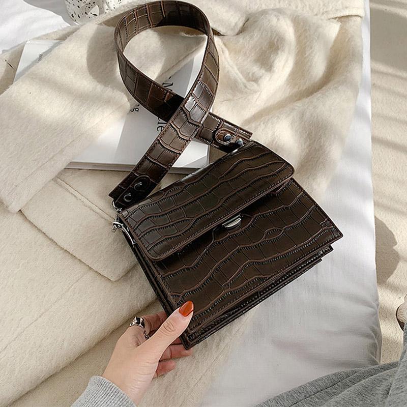 Women Crocodile Pattern Vintage Square Shoulder Messenger Bags With Wide Strap Small Fashion Pu Leather Handbag And Purse New, Black
Women Crocodile Pattern Vintage Square Shoulder Messenger Bags With Wide Strap Small Fashion Pu Leather Handbag And Purse New, Black