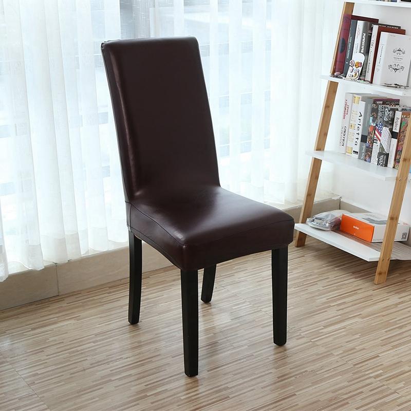 Dining Chair Covers, Solid Pu Leather Waterproof and Oilproof Stretch Dining Chair Cover Slipcover for Home Decorative Brown
Dining Chair Covers, Solid Pu Leather Waterproof and Oilproof Stretch Dining Chair Cover Slipcover for Home Decorative Brown