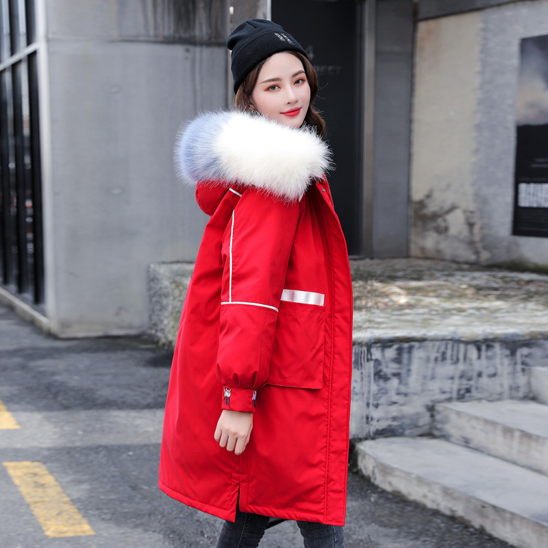 Orwindny Winter Jacket Women Long Thick Warm Parkas Women Jackets Snow Wear Large Fur Jacket Female Yellow Jackets And Coats 201017