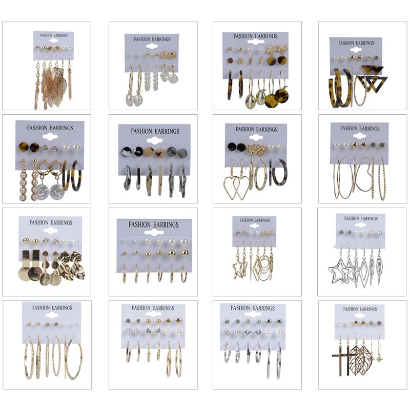 Women's Earrings Set Acrylic Pearl Earrings For Female Fashion Jewelry 2020 Geometric Dangle Drop Brincos Hoop Stud, Golden;silver
Women's Earrings Set Acrylic Pearl Earrings For Female Fashion Jewelry 2020 Geometric Dangle Drop Brincos Hoop Stud, Golden;silver