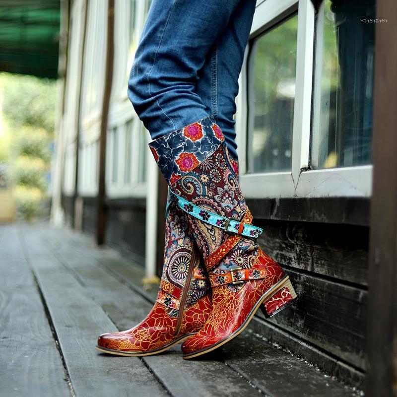 Women Leather Shoes Round Toe Exotic Bohemian Pattern Genuine Cow Leather Brand Handmade Winter BootsZipper Long Size 421
Women Leather Shoes Round Toe Exotic Bohemian Pattern Genuine Cow Leather Brand Handmade Winter BootsZipper Long Size 421