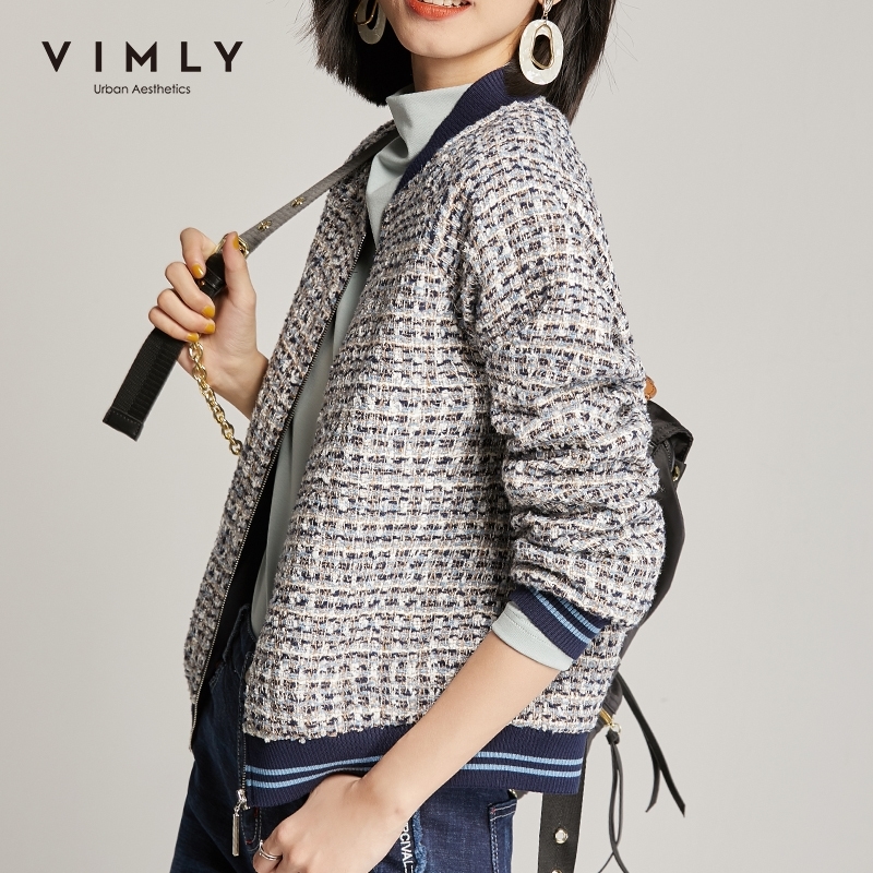 Vimly Short Jacket For Women Winter Clothes Women Vintage Zipper Patchwork Tweed Jackets Femme Veste 97902 201120, Grey blue
Vimly Short Jacket For Women Winter Clothes Women Vintage Zipper Patchwork Tweed Jackets Femme Veste 97902 201120, Grey blue
