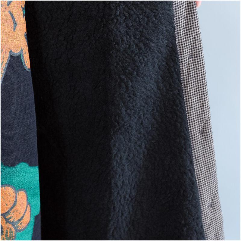 Large Size Autumn Winter Outwear Women Loose Fleece Thick Warm Hooded Cotton Coats Casual Cardigan Cartoon Plaid Jacket f1610 201106
