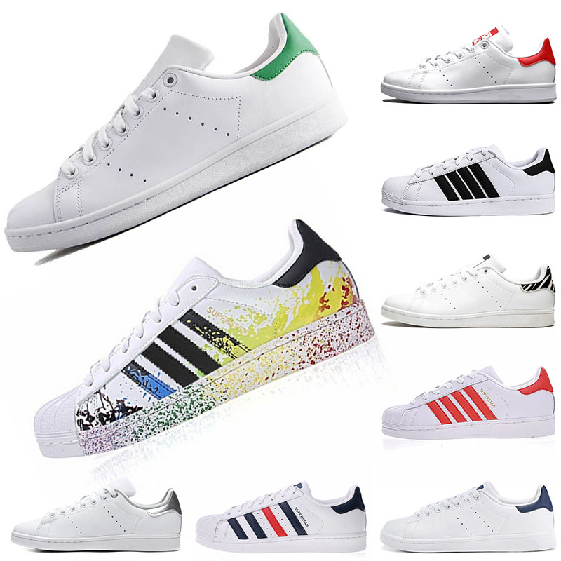 Top Quality Leather Stan Smith Womens Mens Flat Casual Shoes White Green Red Black Superstar Superstars Platform Designers Sneakers Trainers, A9 36-45 silver
Top Quality Leather Stan Smith Womens Mens Flat Casual Shoes White Green Red Black Superstar Superstars Platform Designers Sneakers Trainers, A9 36-45 silver