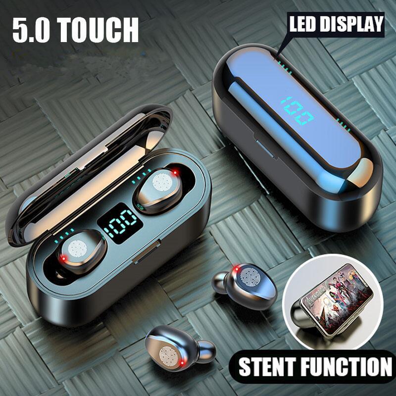 Bluetooth headset V5.0 Wireless Earphone movement TWS Bluetooth headphone LED Display With Microphone 2000mAh Power Bank Headset, White
Bluetooth headset V5.0 Wireless Earphone movement TWS Bluetooth headphone LED Display With Microphone 2000mAh Power Bank Headset, White