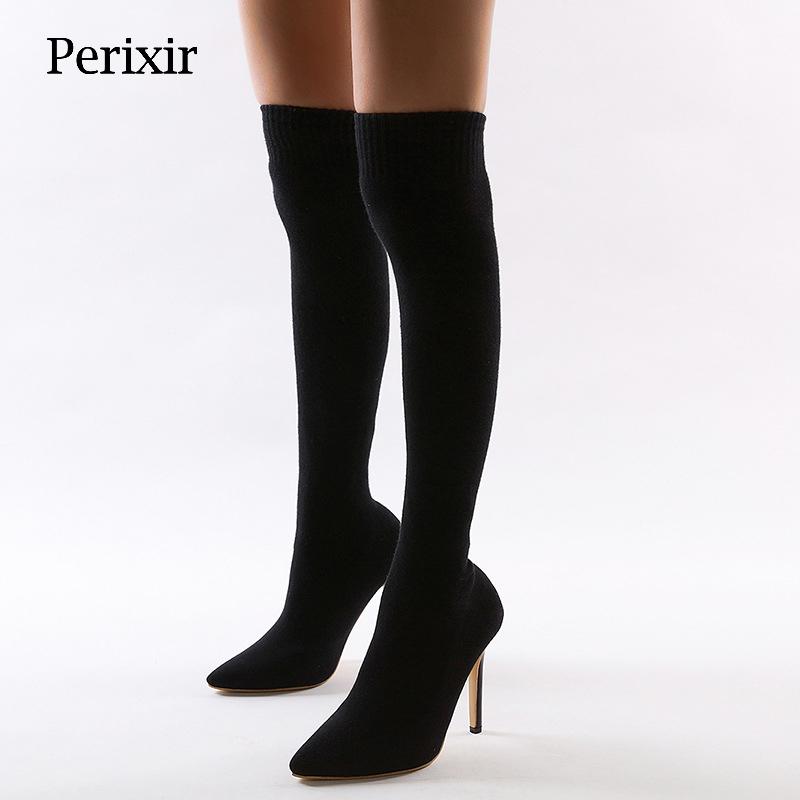 Perixir Design Women Sock Boots Slip On Pointed Toe High Heel Microfiber 2021 Fashion Versatile Footwear Autumn Lady Shoes, Black
Perixir Design Women Sock Boots Slip On Pointed Toe High Heel Microfiber 2021 Fashion Versatile Footwear Autumn Lady Shoes, Black