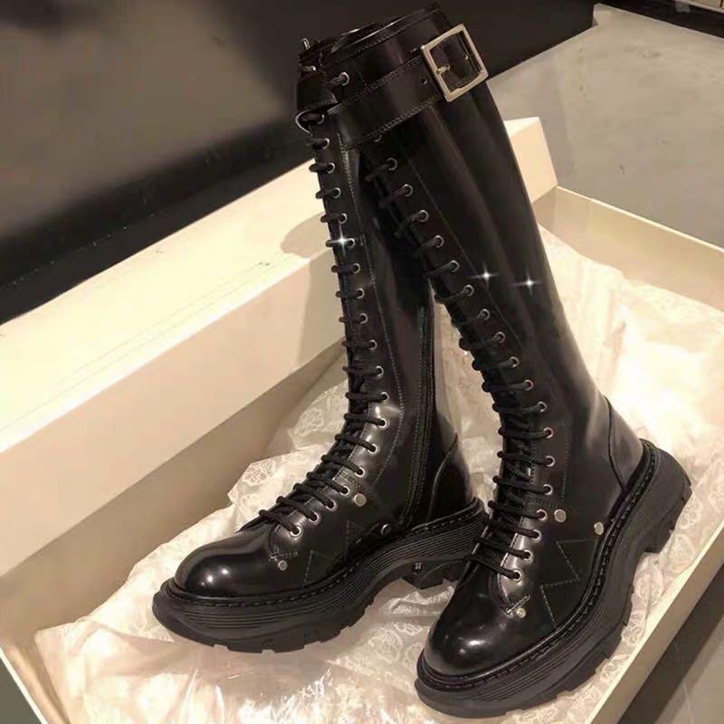 Thick Heels Knee High Boots Women Lace Up Buckle Long Boots Shoes Women Fashion Black Thigh High Slim Zapatos De Mujer, As picture
Thick Heels Knee High Boots Women Lace Up Buckle Long Boots Shoes Women Fashion Black Thigh High Slim Zapatos De Mujer, As picture