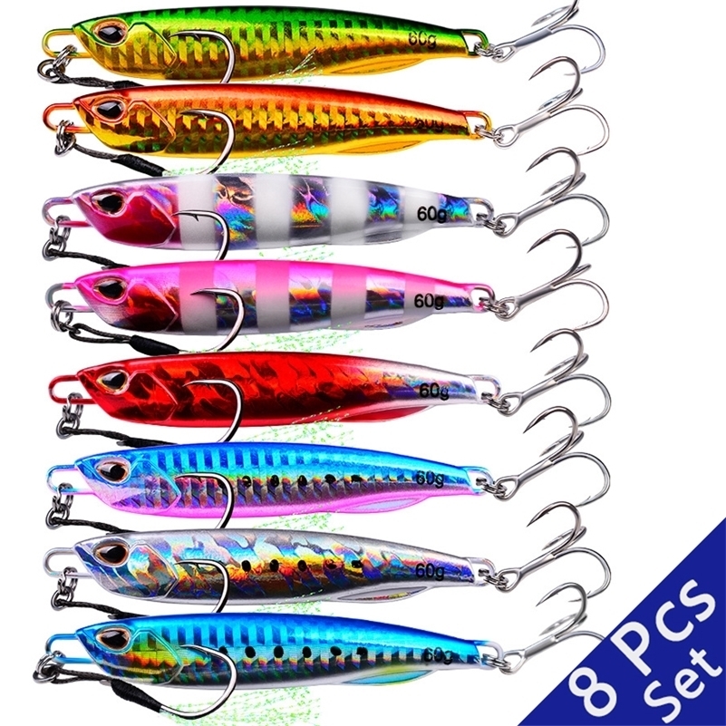 8 Pcs 10g 15g 20g 30g 40g 50g 60g Cast Metal Bait Fishing Lures Jigs Trout Hard Baits Tackle Pesca Jigging Set 220221
8 Pcs 10g 15g 20g 30g 40g 50g 60g Cast Metal Bait Fishing Lures Jigs Trout Hard Baits Tackle Pesca Jigging Set 220221