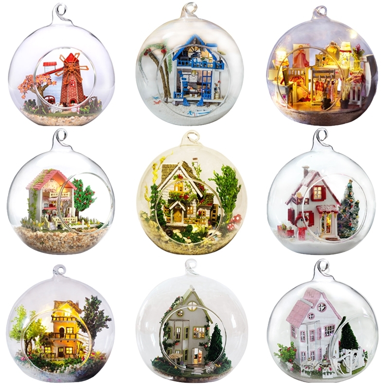 DIY Doll House Glass Ball Miniature Dollhouse With Funitures Mini Casa Model Building Christmas Gift Toys For Children #E Y200413
DIY Doll House Glass Ball Miniature Dollhouse With Funitures Mini Casa Model Building Christmas Gift Toys For Children #E Y200413