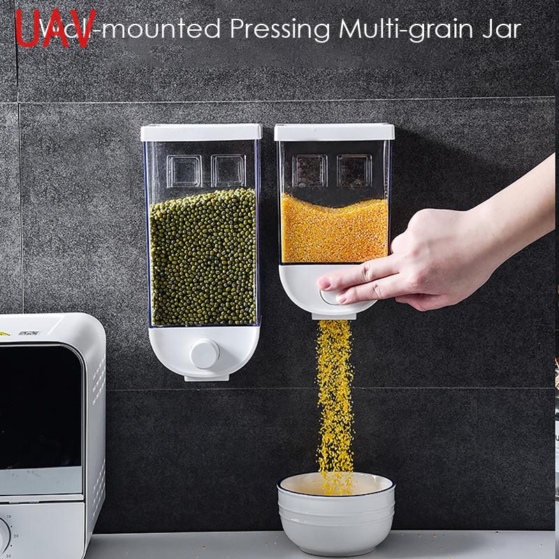 Grains Storage Box Kitchen Accessories Wall Hanging Organizer Jar Airtight Container Sealed Tank Cereal Dispensing Machine
Grains Storage Box Kitchen Accessories Wall Hanging Organizer Jar Airtight Container Sealed Tank Cereal Dispensing Machine