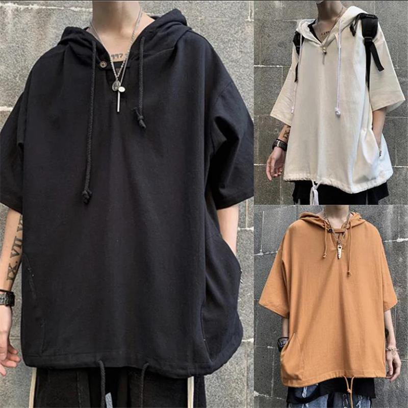 Men's T-Shirts Harajuku Men Short Sleeve Tees High Street Loose Pullover Hoodies Solid Fashion Half T Shirts Camisetas De Los Hombres, White;black
Men's T-Shirts Harajuku Men Short Sleeve Tees High Street Loose Pullover Hoodies Solid Fashion Half T Shirts Camisetas De Los Hombres, White;black