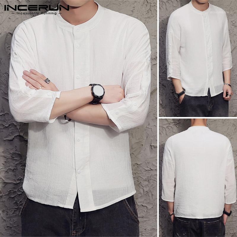 INCERUN Men Shirt Casual Solid Crew Cropped Sleeve Button Shirt Loose Casual Comfortable Sunscreen Japanese Mens Blouse Hombre1, Black
INCERUN Men Shirt Casual Solid Crew Cropped Sleeve Button Shirt Loose Casual Comfortable Sunscreen Japanese Mens Blouse Hombre1, Black