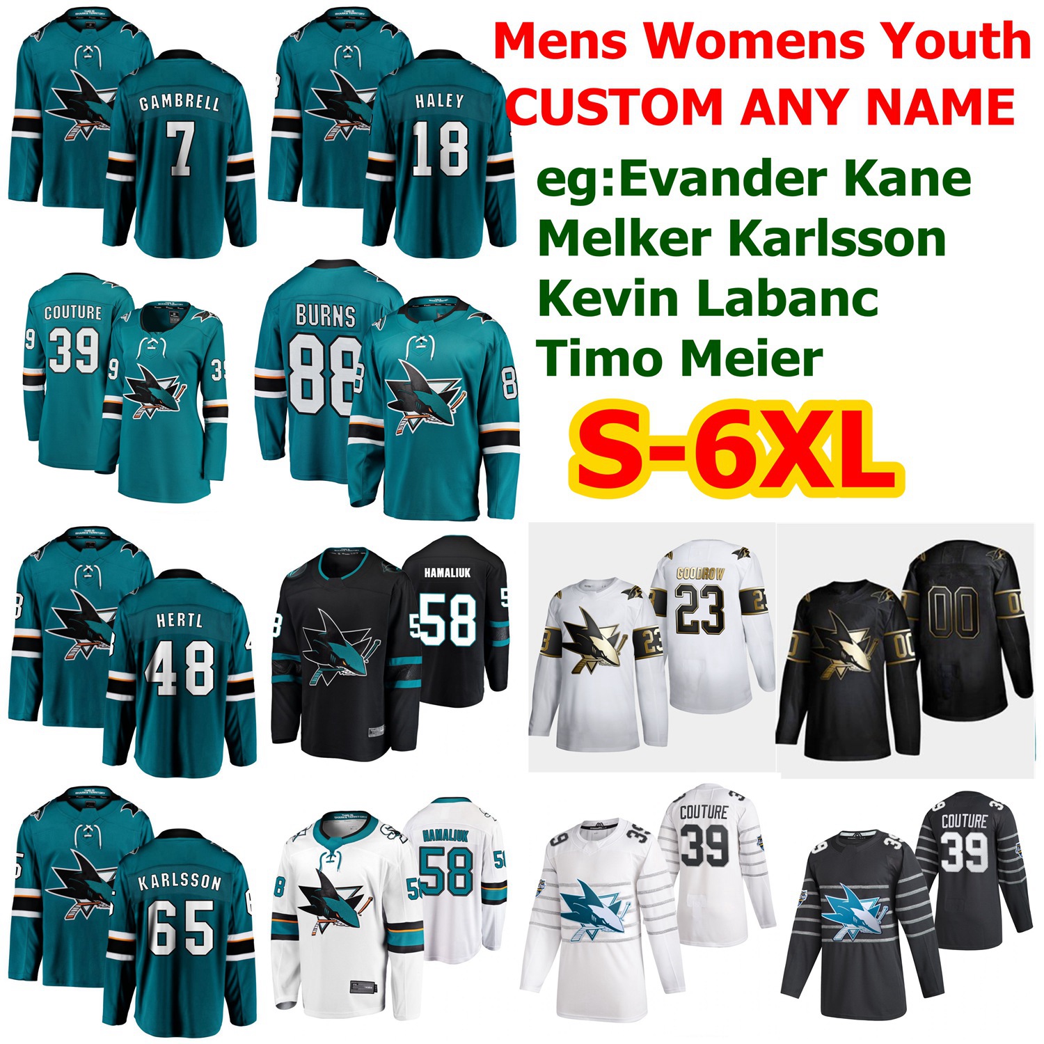 S-6XL All Star San Jose Sharks Jerseys 12 Patrick Marleau 28 Timo Meier Mario Ferraro Tomas Hertl Aaron Dell Hockey Jerseys Custom Stitched, Womens white 2019 golden edition
S-6XL All Star San Jose Sharks Jerseys 12 Patrick Marleau 28 Timo Meier Mario Ferraro Tomas Hertl Aaron Dell Hockey Jerseys Custom Stitched, Womens white 2019 golden edition