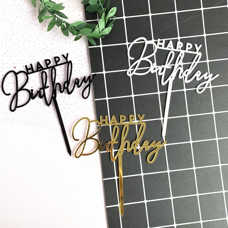 Creative Acrylic Happy Birthday Cake Topper Gold Birthday Cake Baking Decorations for Anniversary Borthday Party Supplies
Creative Acrylic Happy Birthday Cake Topper Gold Birthday Cake Baking Decorations for Anniversary Borthday Party Supplies