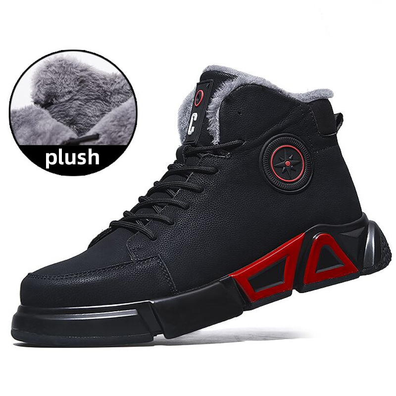 Winter Safety Shoes Men Steel Toe Safety Boots Ankle Leather Winter Boots Puncture-Proof Work Boots Waterproof Men Work Shoes Y200915