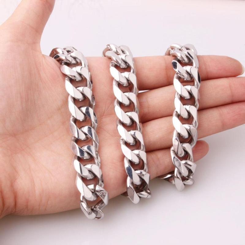13/15mm 7-40'' Never Fade Stainless Steel Silver Great Cuban Curb Chain Punk Mens Womens Necklace Or Bracelet Jewelry Xmas Gift1
13/15mm 7-40'' Never Fade Stainless Steel Silver Great Cuban Curb Chain Punk Mens Womens Necklace Or Bracelet Jewelry Xmas Gift1