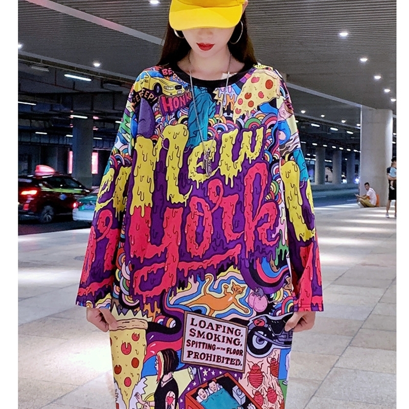 New Harajuku Fashion Long Sleeve T shirt Women Loose Printed Letter Hip Hop Dance Clothes Women Tops Tee 201125
New Harajuku Fashion Long Sleeve T shirt Women Loose Printed Letter Hip Hop Dance Clothes Women Tops Tee 201125