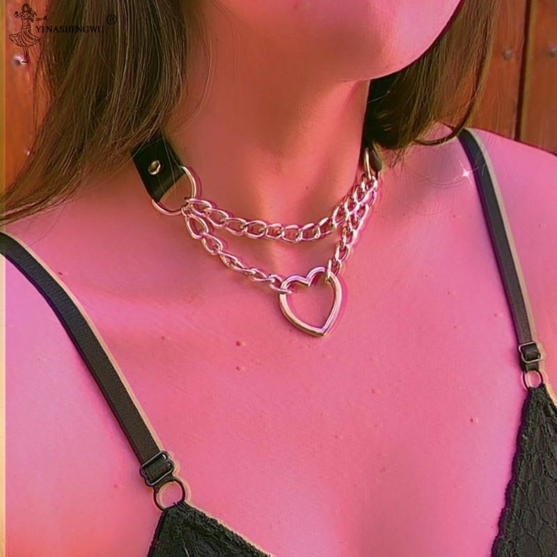 Chokers Fashion Heart Shape Gothic Necklace Punk Choker Collar Goth Many Color Chain Pendant Women Leather Kawaii Witch Jewelry
Chokers Fashion Heart Shape Gothic Necklace Punk Choker Collar Goth Many Color Chain Pendant Women Leather Kawaii Witch Jewelry